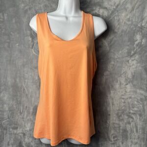 Active Wear Tank Top Women's Size XL Orange Running Jogging Razer Back‎